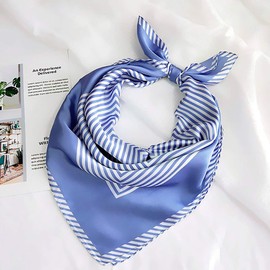 WHITE FANG MA024 Scarf, Stole, Striped, Stylish, Afghan Casual Silk, Women's (04: Red)