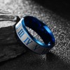 Ronglry 4Pcs Titanium Stainless Steel Spinner Rings Fidget Band Rings