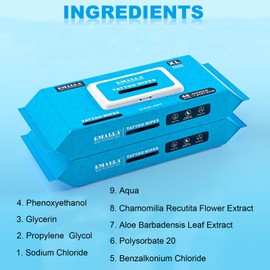 Emalla Tattoo Wipes, Large 100pcs All in One Premium Tattoo Care Wipes to Clean Skin and Tattoo Aftercare Tattoo Supplies (5 Pack)