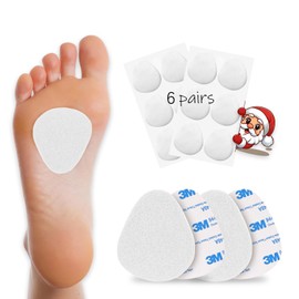 Metatarsal Felt Foot Pads, Ball of Foot Cushions, Metatarsal Pads for Men and Women | Foot Pads for Balls of Feet, 1/4" Thick - 6 Pairs, White