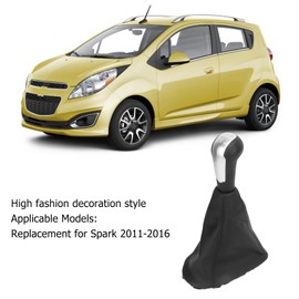 Keenso Pomo de Palanca de Cambios, Perilla de Palanca de Cambios Manual de ABS Duradero Reemplazo de Agarre Cómodo para Spark 2011 a 2016, 2xv9h43sef