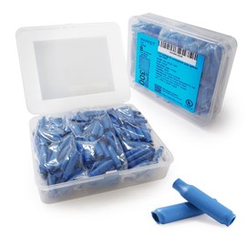 Innfact Low Voltage B Connectors Wire Splices Gel Filled, Waterproof Electrical Wire Crimp Bean Type Cable Connector for Outdoor Telephone Phone Security Lighting - Blue 300 pcs