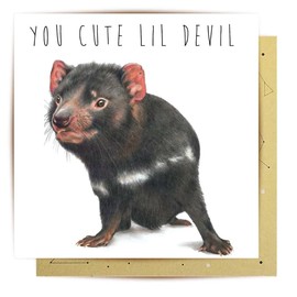 La La Land Greeting Card Little Tasmanian Devil