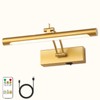 7Degobii Battery Operated Picture Light with Remote,Wireless Gallery Lights Gold