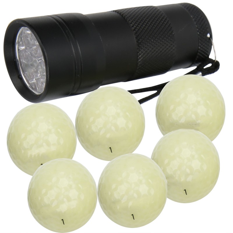 6PCS Golf Fluorescent Light Balls Night Practice Light Glowing Ball