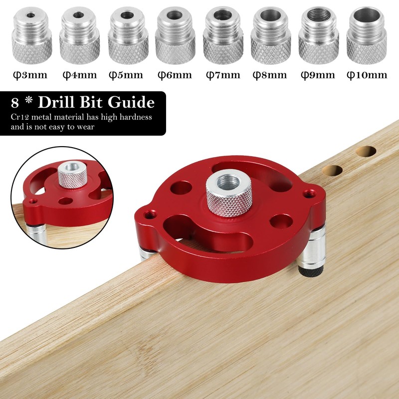 Woodworking Center Finder Kit Vertical Self Centering Dowel Jig Kit