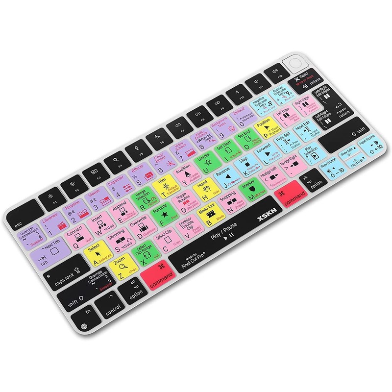 XSKN Final Cut Pro Shortcuts Keyboard Silicone Cover Skin for