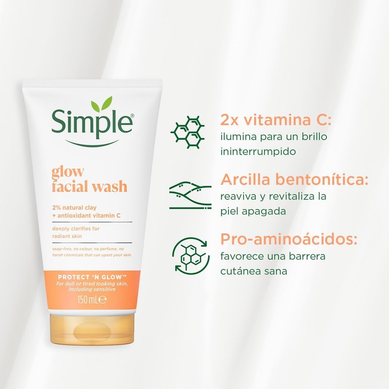 Simple Protect 'N' Glow Express Glow - Esmalte exfoliante para