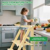 Foldable Toddler Learning Standing Tower, WOOD CITY Montessori Kitchen Step