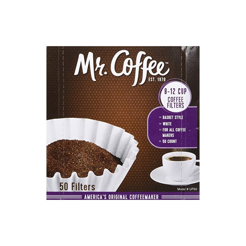 Mr. Coffee 8-12 Cup Coffee Filters 50 Pack (2 Count