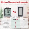 TempPro TP60-2 Digital Hygrometer Indoor Outdoor Thermometer Wireless Temperature and