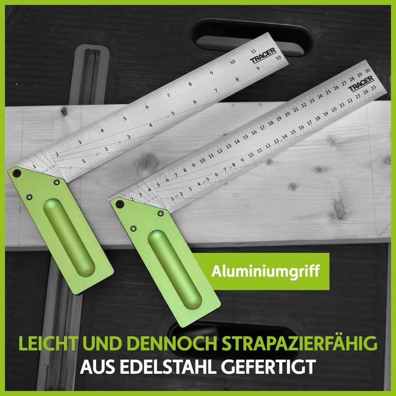 TRACER 300mm Carpenter's Square Joiner Marking Tool Try Square with