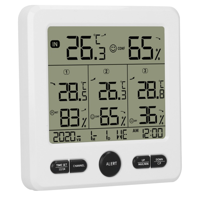 TS‑6210 3 in 1 Wireless Thermometer Hygrometer Indoor Outdoor Temperature