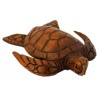 6" Long Hand Carved Acacia Wood Hawaiian Honu Sea Turtle