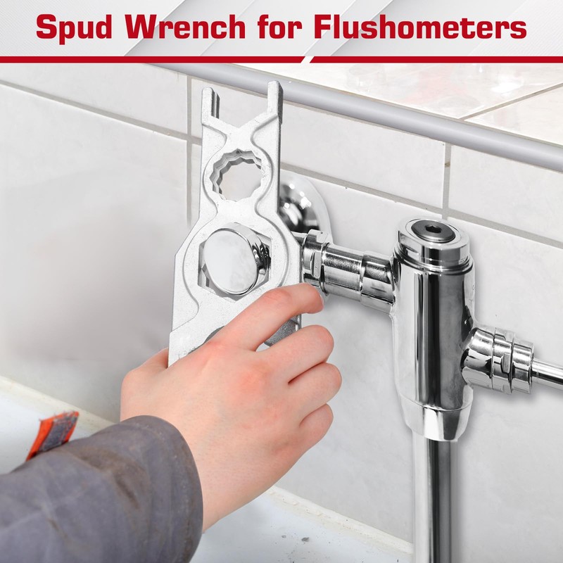 Yaocom 7-3/4 Spud Wrench Flush Valve Wrench Ergonomic Multiple Wrenches