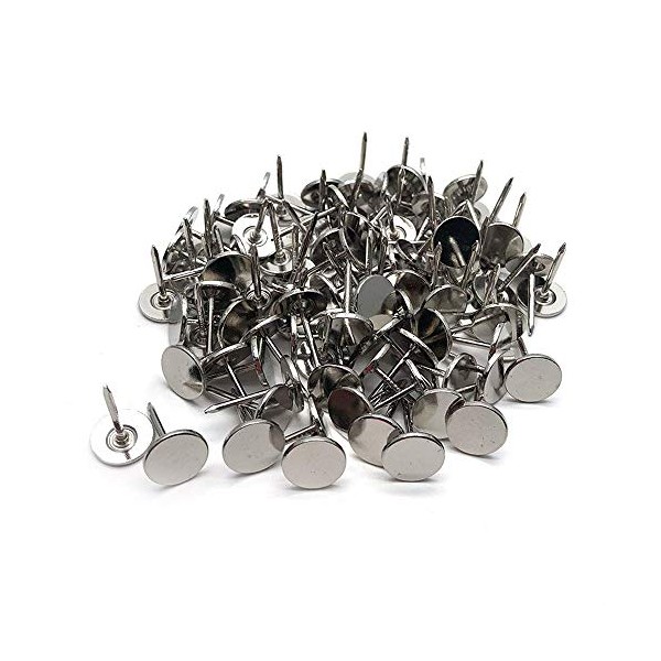 Sydien 100Pcs Flat Head Upholstery Tacks Home Furniture Decor Tacks