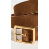 rag & bone Women's Boyfriend Belt, Brown Wood Suede, L