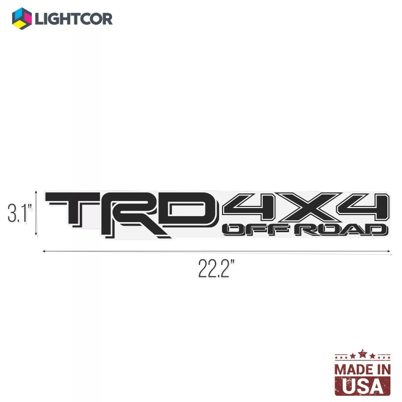 LIGHTCOR TRD 4x4 Decals for Tacoma Toyota Tundra Truck (Set