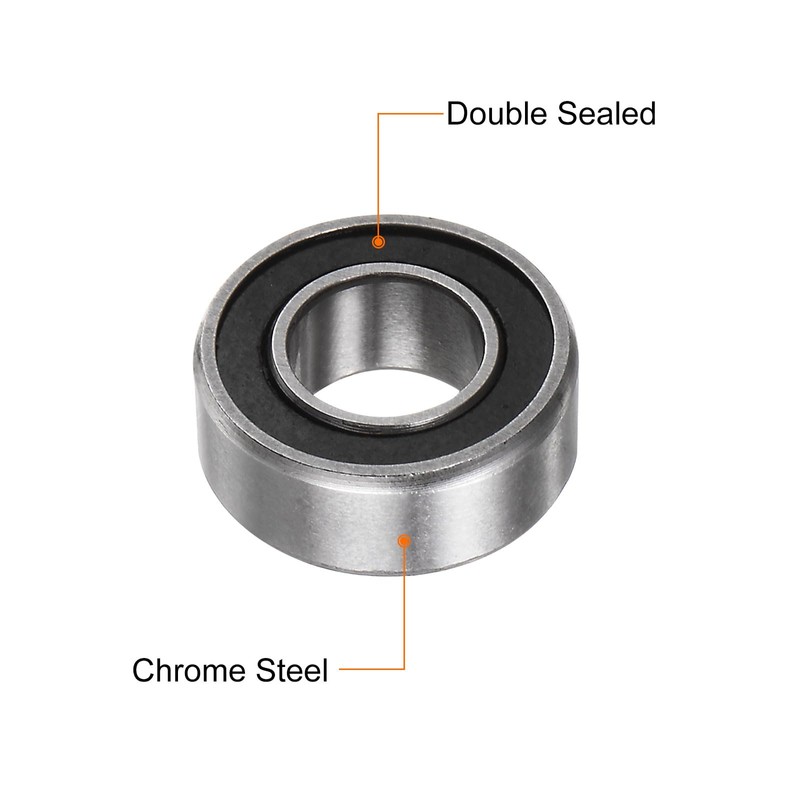sourcing map R188-2RS Deep Groove Ball Bearings, Pack of 10