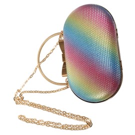 BESPORTBLE Rhinestone Evening Bag for Women Stylish Crossbody Clutch Purse Versatile Party Handbag with Chain for Prom Beach and Weddings