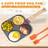 AHFLRITO 4-Cup Egg Pan Nonstick, Healthy Aluminum Omelette Pan, Breakfast
