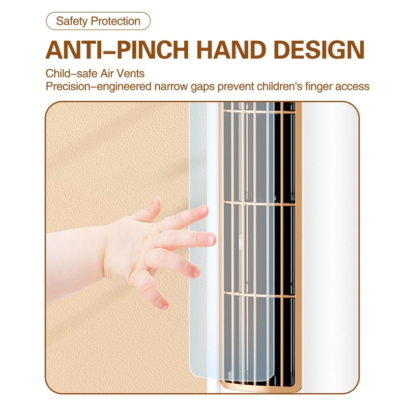 XIULIUU Tower Fan for Bedroom, USB Charging, 45° Ultra-Wide Oscillation,