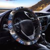 GLENLCWE American Flag Bold Eagle Print Steering Wheel Cover Universal