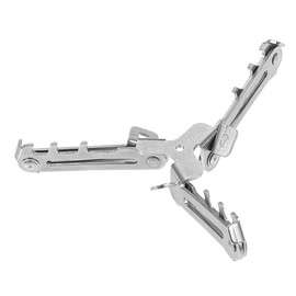 Tiardey 1PCS Outdoor Folding Universal Gas Canister Stand Foldable Metal Tank Stove Base Holder Tripod Bracket For Outdoor Camping Silver