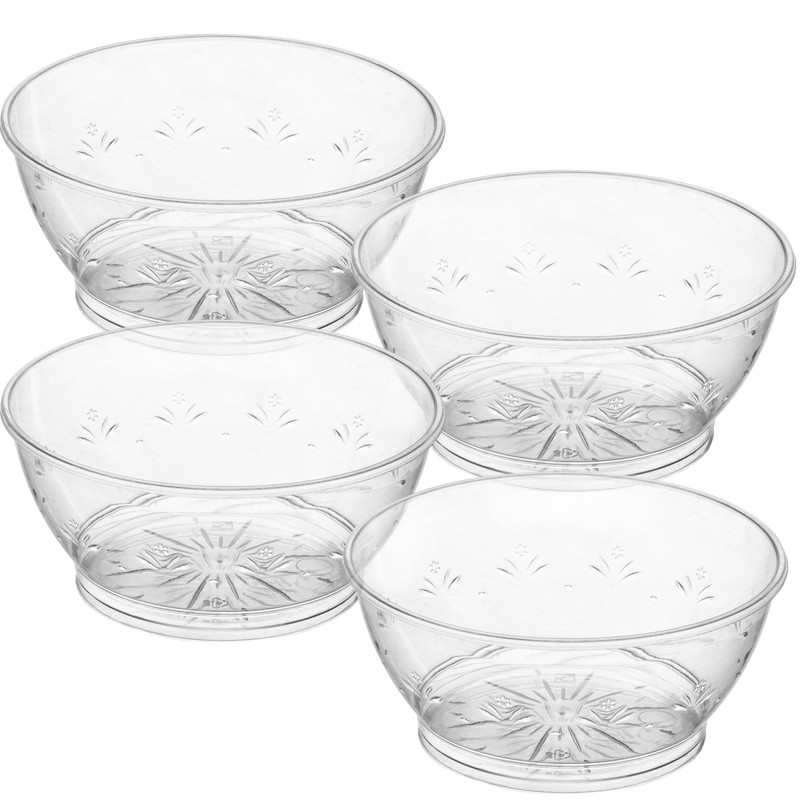 Clear Mini Plastic Bowls - (Bulk 50 Pack) 6 Oz