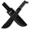REAT Machete with Saw, 17" Full Tang Machete with Sheath,