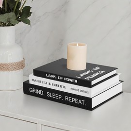 Decorative Books Set of 3, Modern Coffee Table Decor Fake/Faux Books for Decoration, Aesthetic Hardcovers Bookshelf/Console Decor, Motivational Office Home Decor, Storage Box for Photo/Keepsake