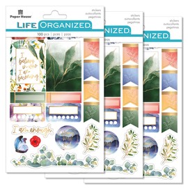 Paper House Productions Green Leaves Planner Stickers Multipack (Pack of 3)