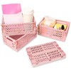 Kalevel Mini Plastic Storage Container Collapsible Crates Foldable Storage Cube