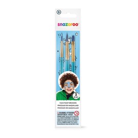 Snazaroo Adventure Face Painting Brushes - Blue, Set of 3