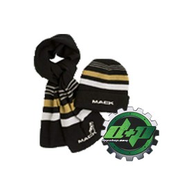Mack Trucks Beanie Stocking hat & Scarf Set Skull Beanie Cap Gold Head wrap ski