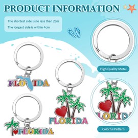 Landical 24 Pcs Florida Souvenirs and Gifts Florida Keychain Bulk Includes 2 Bottle Openers Miami Keychain Souvenirs