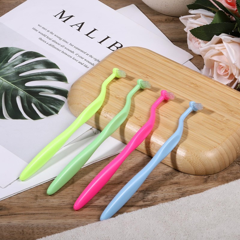 4 PCS Orthodontic Toothbrush, End Tuft Toothbrush Mini Compact Interspace