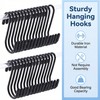 Jeffbaubl 36 Pack Black S Hooks, 2.4 Inch Heavy Duty
