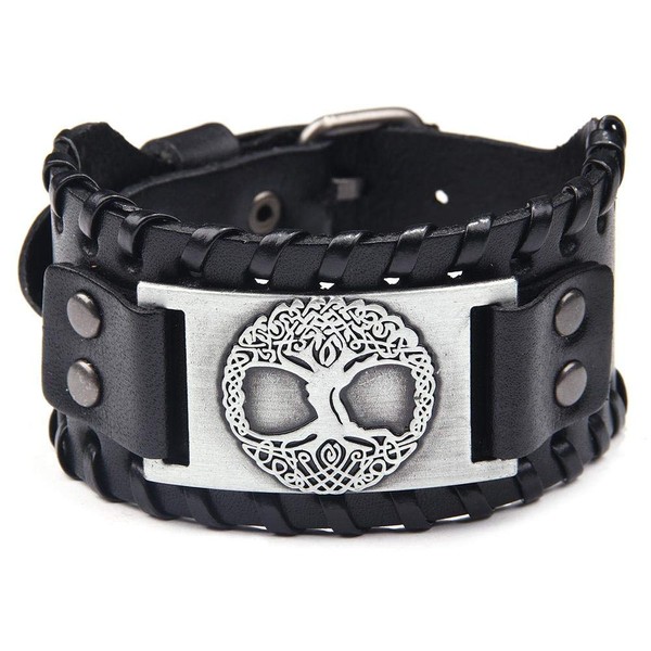 Gungneer Norse Viking Runic Bear Paw Fenrir Wolf Tree Of
