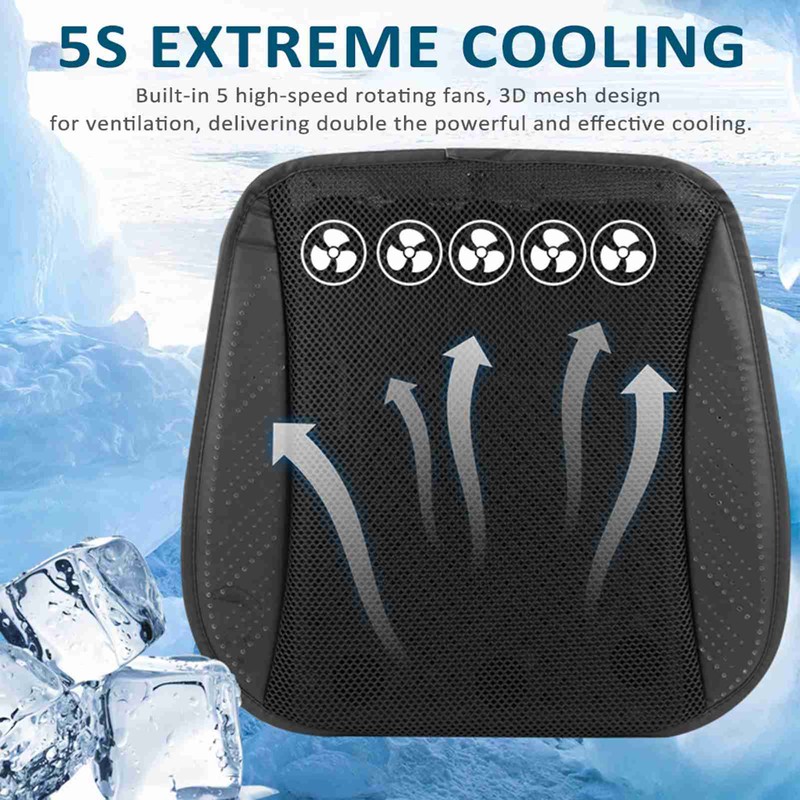 Ventilated Seat Cushion with USB Port, Summer Breathable Cooling Pad