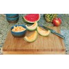 Lipper International Bamboo Wood Over-the-Counter-Edge Kitchen Cutting and Serving Board,