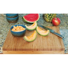 Lipper International Bamboo Wood Over-the-Counter-Edge Kitchen Cutting and Serving Board, 17-5/8" x 13-7/8" x 2"