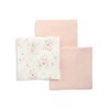 Mamas & Papas 3 Pack Large Cotton Muslin Squares, Floral