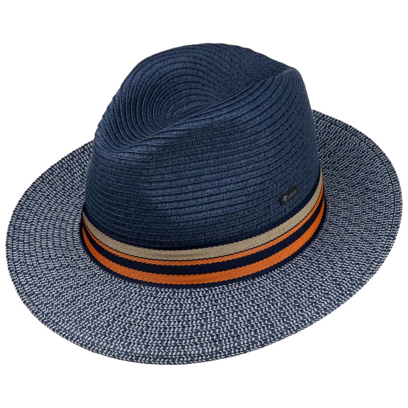 Lipodo Corinaldo Bogart Straw Hat, Multicoloured, Made in Italy, Men's