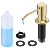 FORIOUS Brushed Gold Soap Dispenser for Kitchen Sink with 500ML/18OZ