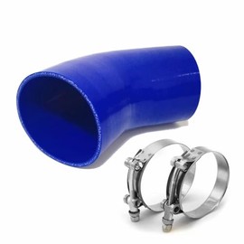 AotoKoop AotoKoop Universal High Performance 4-Ply 45 Degree Elbow Coupler Silicone Hose ID 4.5" (114mm), Blue (No Logo)