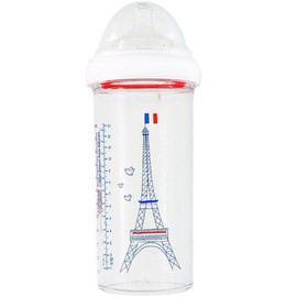Le Biberon Francais Toureffel Ines de la Fresange, Baby Bottle, 12.2 fl oz (360 ml), Eiffel Tower, Baby Bottle, Unisex, Infant, Tritan Unbreakable, Collaboration Item, For Going Out, Home, Dishwasher