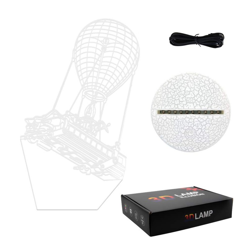 Batttlebus 3D Optical Illusion Lamp, Unique Night Light, Artwork Light,