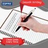 ZOFAX Clicky Retractable Ballpoint Pens, BLACK, Fine Point (0.7mm), Pack