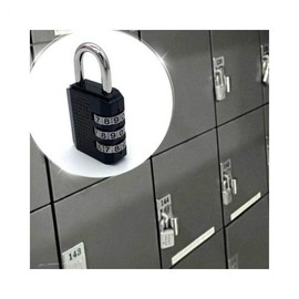 LuminaD Medium 3-Digit Combination Dial Padlock Black